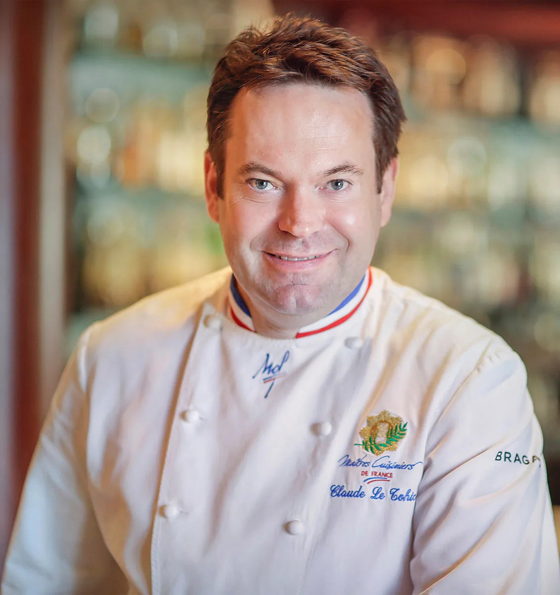 Chef Claude Le Tohic in his chef's jacket